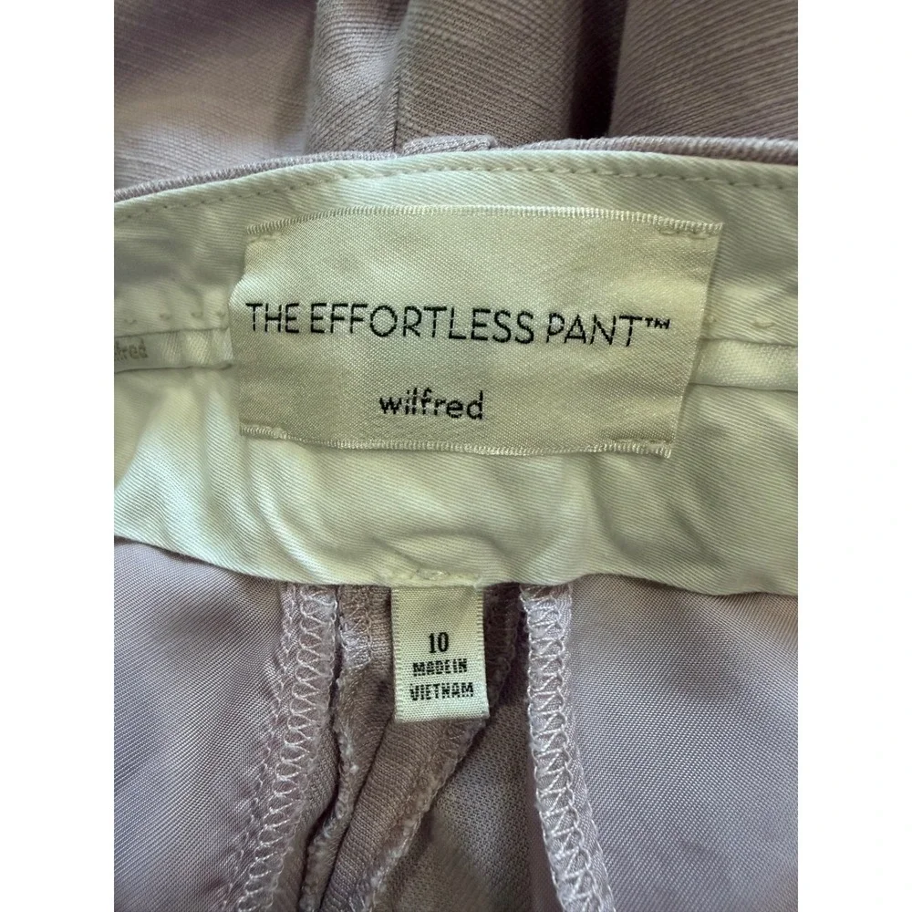 Wilfred Lavender Purple Effortless Pant High Waisted Linen Blend 10 Minimalist
